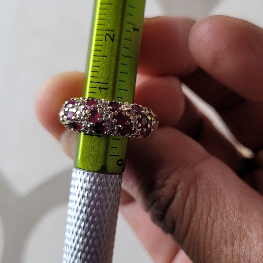 14k Solid Gold Ring Sz7 - image 5